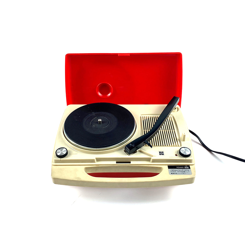National Red Portable Turntable