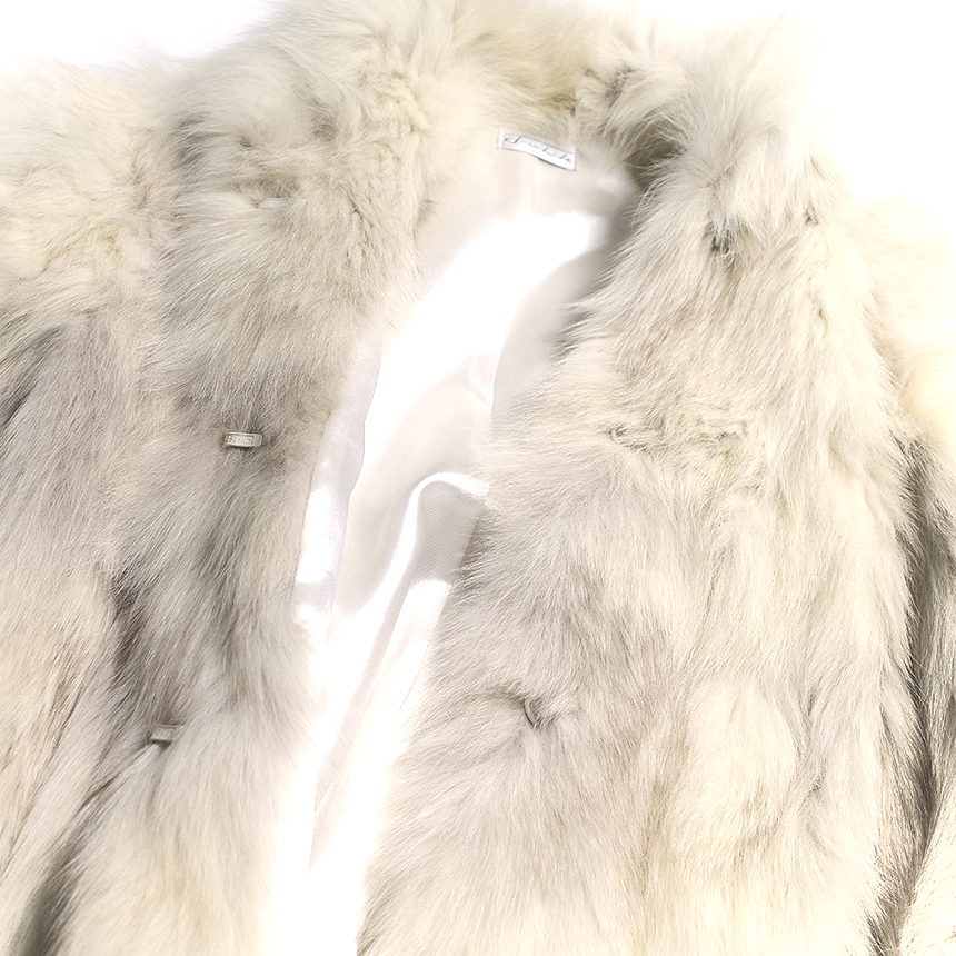 White fur coat